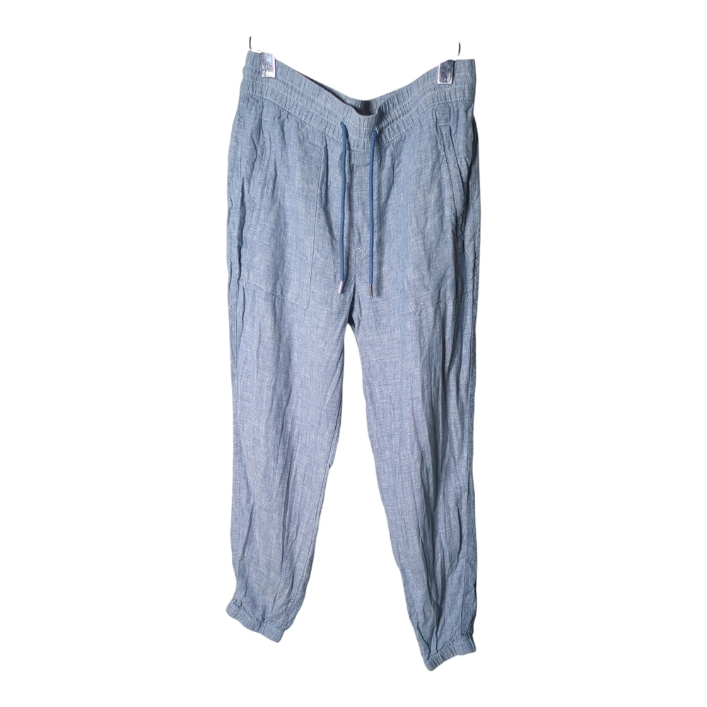 Athleta Retreat Linen Jogger Chambray Blue Size 6‎